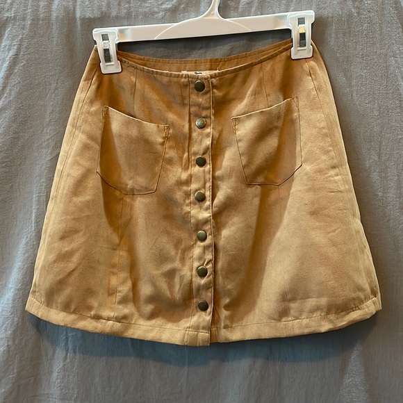 Wild Blue Suede Skirt - Picture 1 of 3